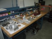 Work bench with miscellaneous components